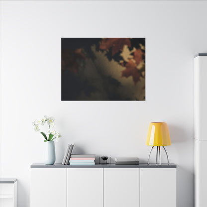 Shadow Play Canvas Art | Autumn Dark Japandi Moody Minimal Art