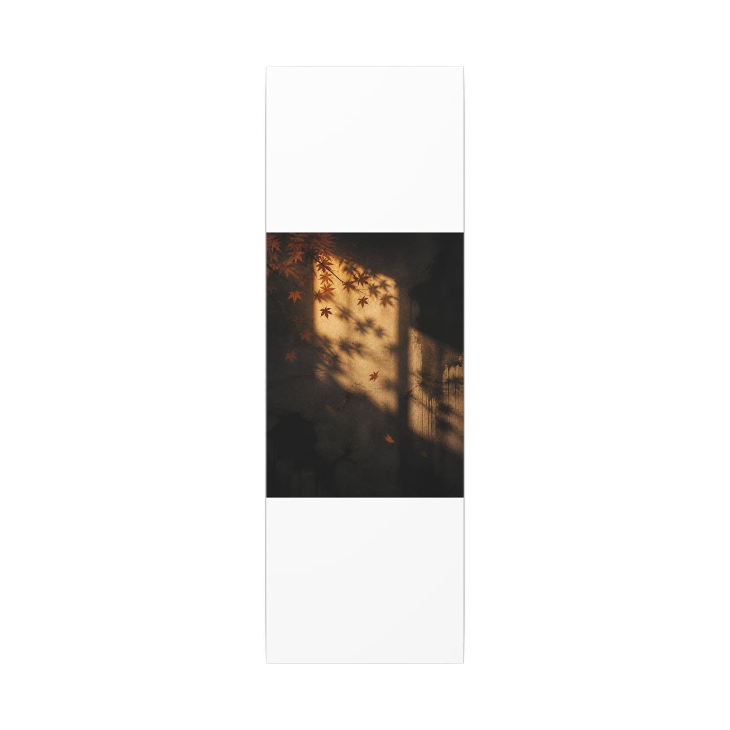 Shadow Play Canvas Art | Autumn Dark Japandi Charcoal Ink Art