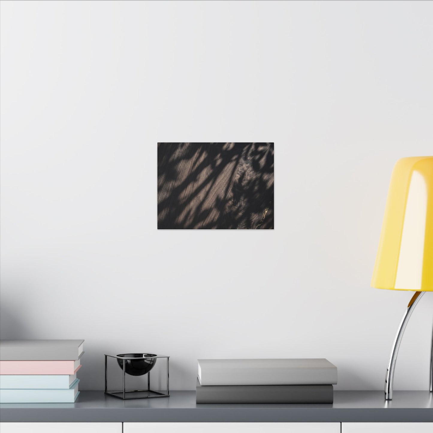 Shadow Play Summer Canvas Art | Dark Japandi Moody Design