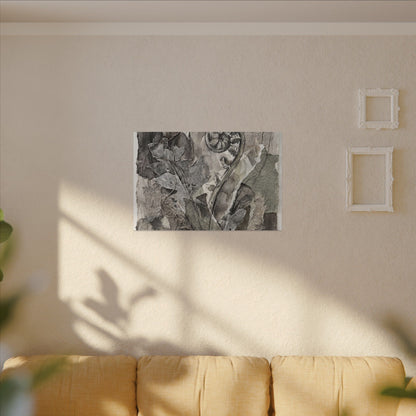 Japandi Fern Unfurling in Overcast | Texture Canvas Art