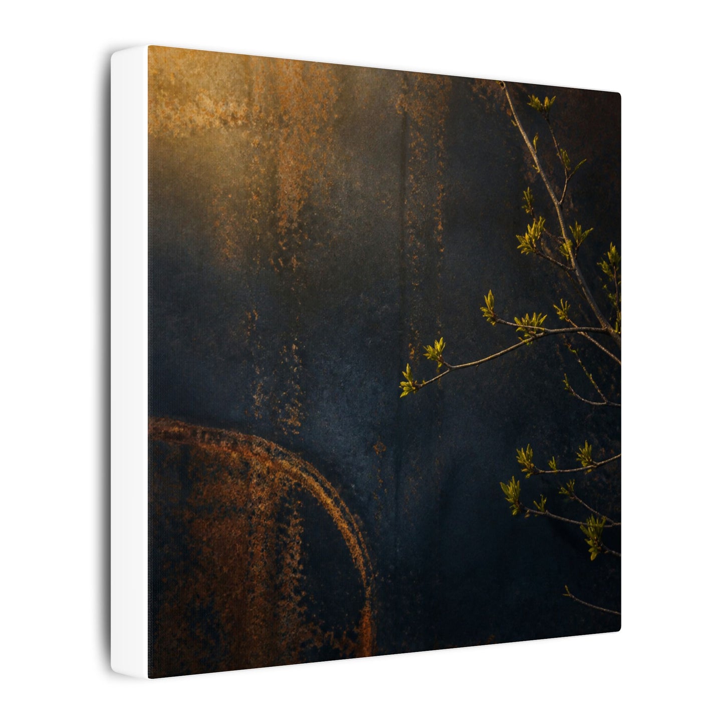 Spring Rust Patina Dark Texture Canvas Art | Moody Decor