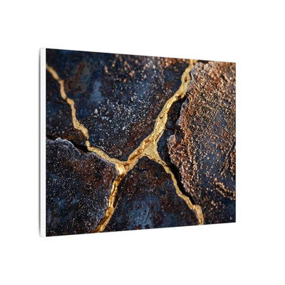 Winter Rust Patina Gold Vein Canvas Art | Resilient Decor