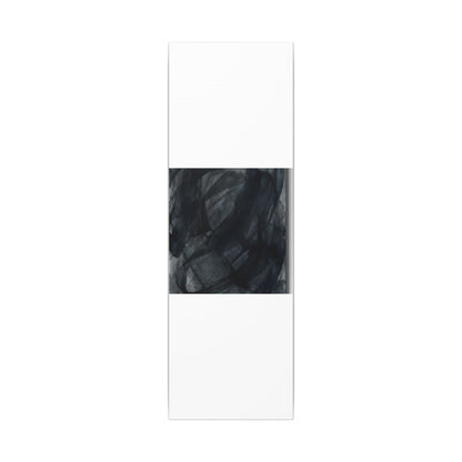 Deep Tones Dark Japandi Charcoal Canvas Art