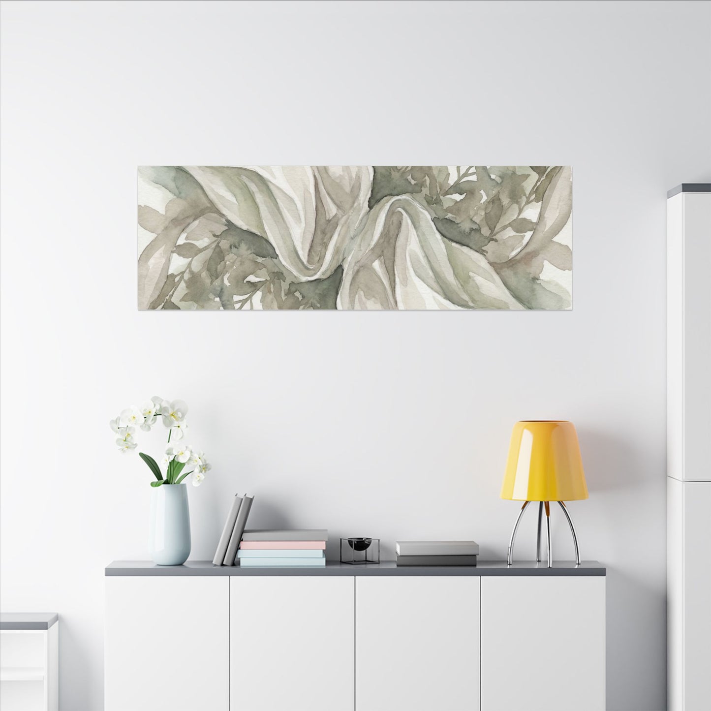 Summer Silk Drape Watercolor Canvas Art | Cozy Decor