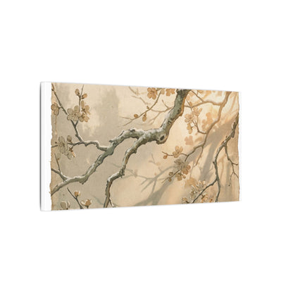 Cherry Blossom Canvas Art | Winter Japandi Japanese Pattern Art