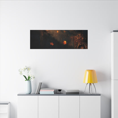 Dark Japandi Rust Patina in Golden Hour | Shadow Zen Canvas Art