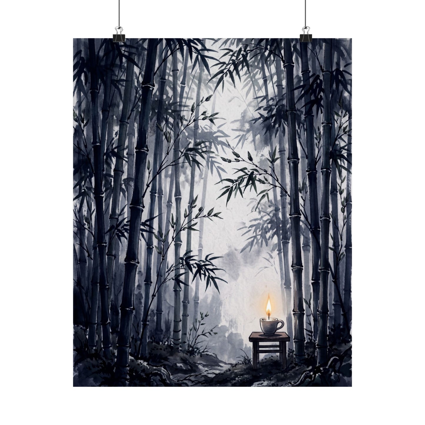 Bamboo Grove Spring Wall Art Print | Zen Peaceful Design Art Print