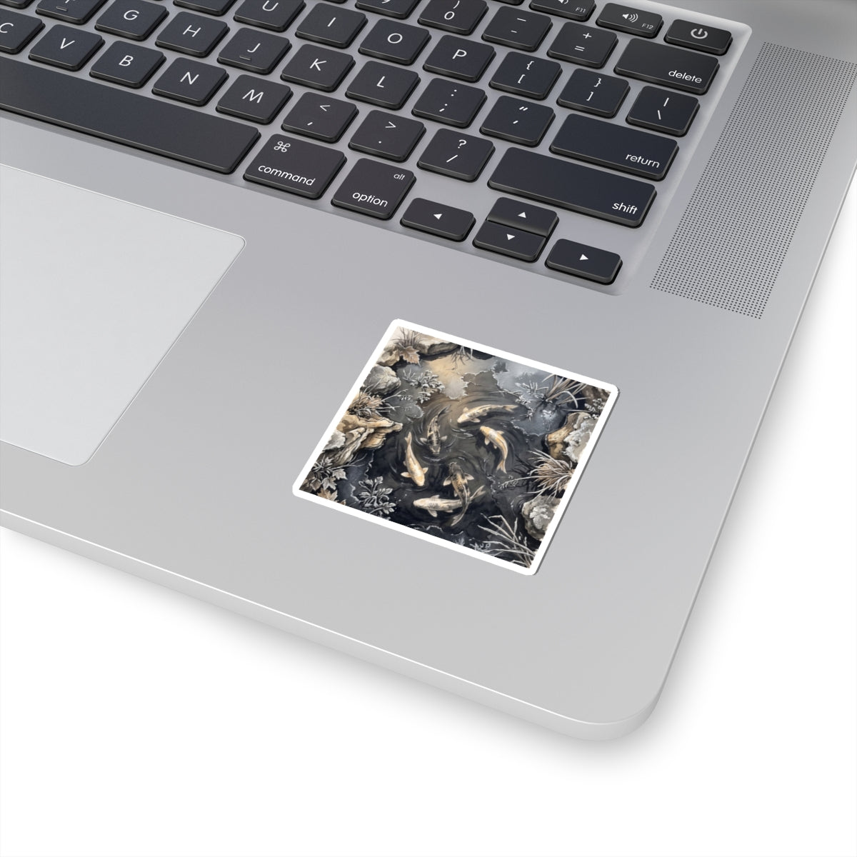 Japandi Koi Pond in Golden Hour | Japanese Pattern Sticker