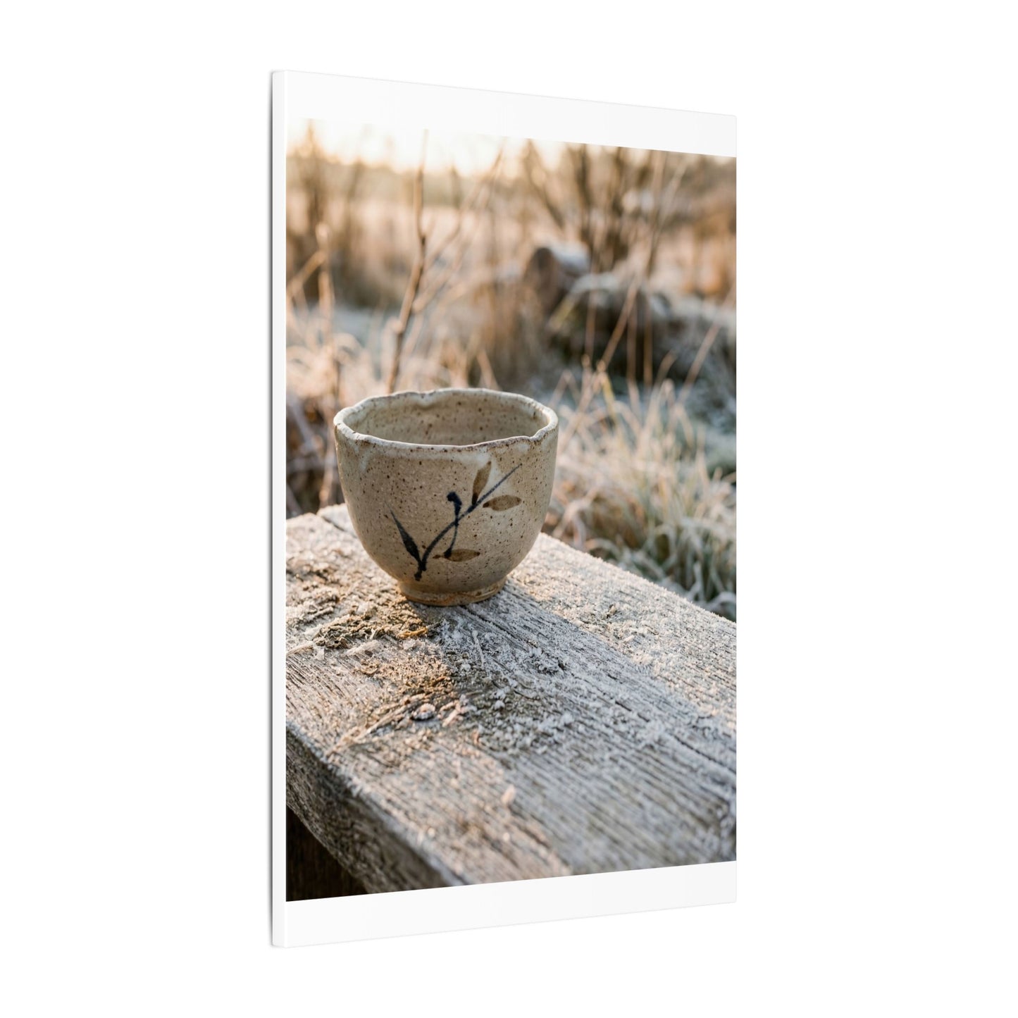 Golden Hour Ceramic Bowl Canvas Art - Japandi Ma