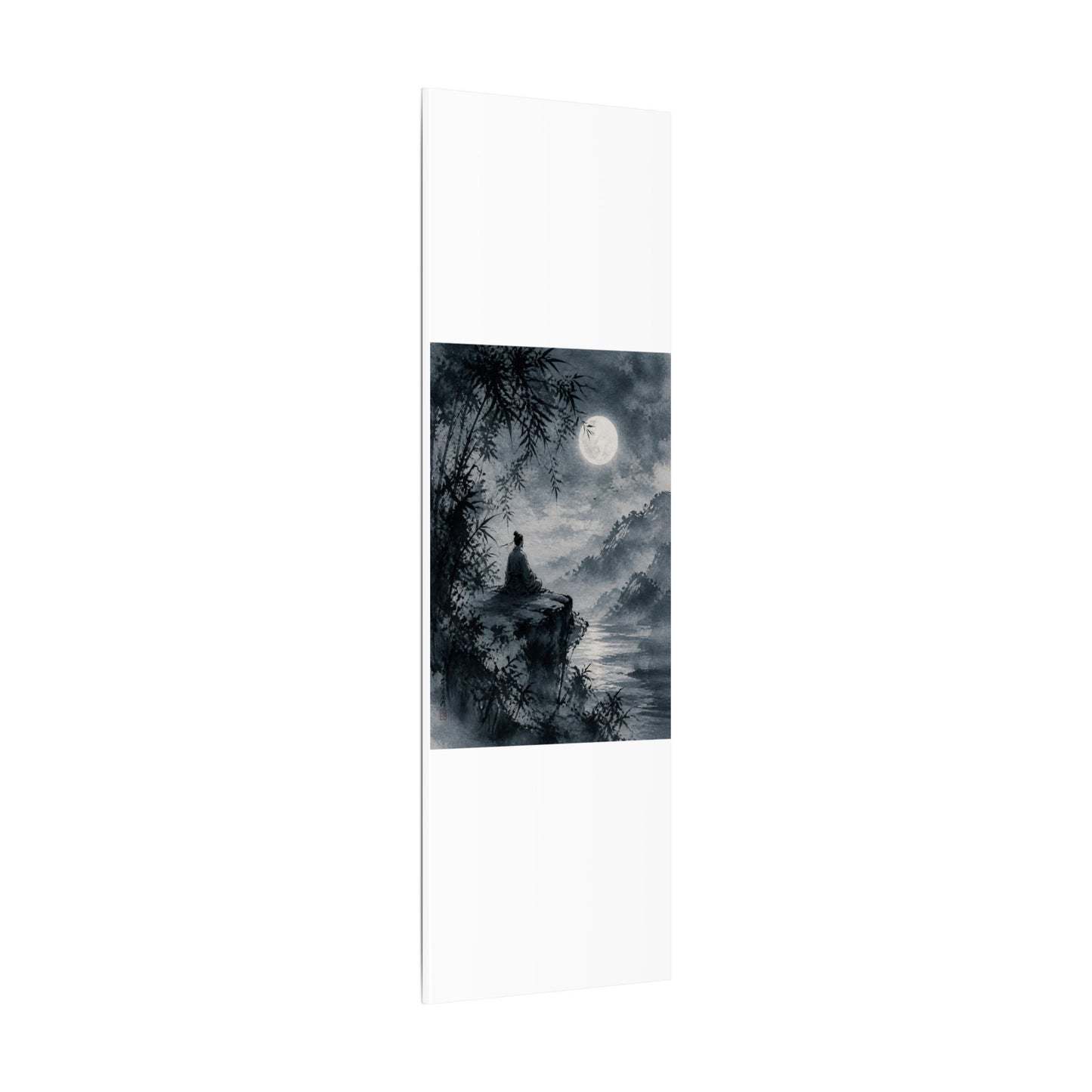 Ink Brushstroke Sumi E Canvas Art | Serene Zen Art