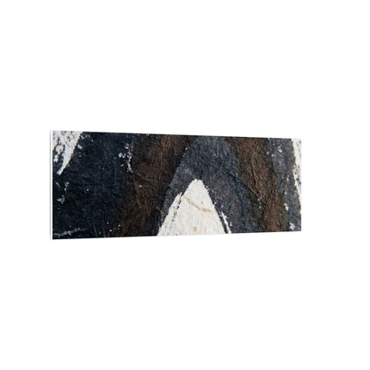 Moody Ink Brushstroke Canvas Art - Moody Minimal Dark Japandi