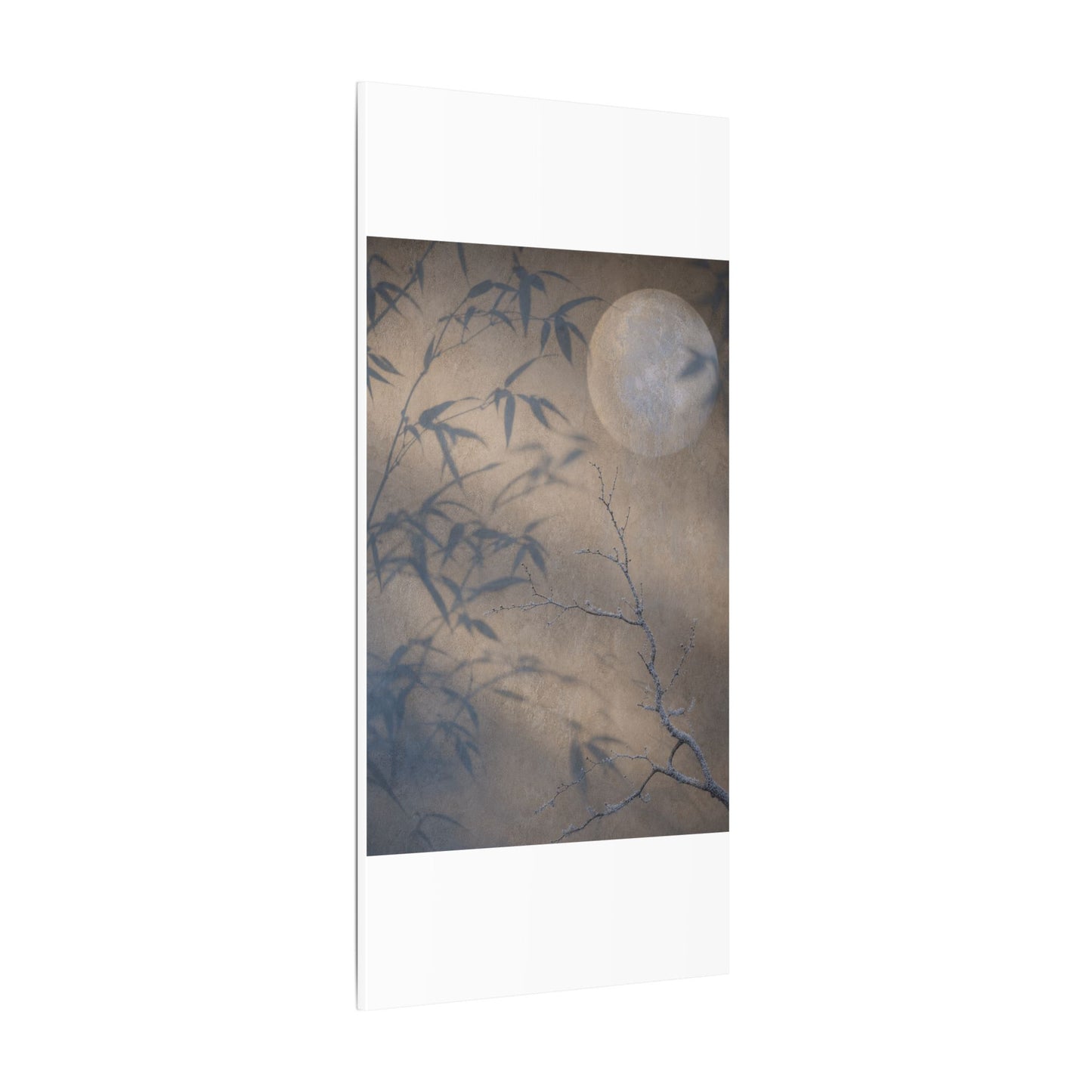 Shadow Play Canvas Art | Winter Japandi Japanese Pattern Art