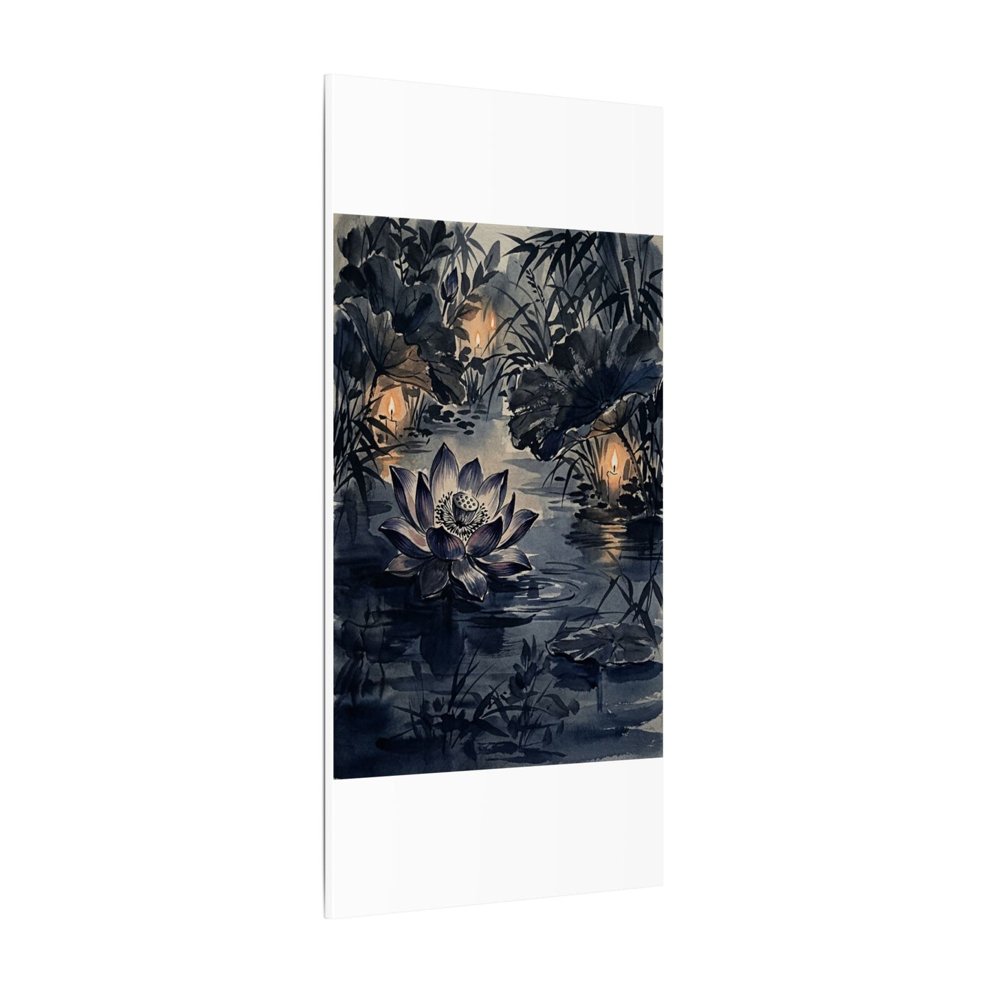 Fukinsei Lotus Flower Canvas Art - Zen Sumi E