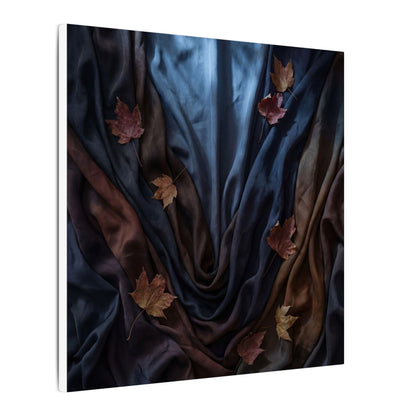 Silk Drape Canvas Art | Autumn Dark Japandi Moody Minimal Art