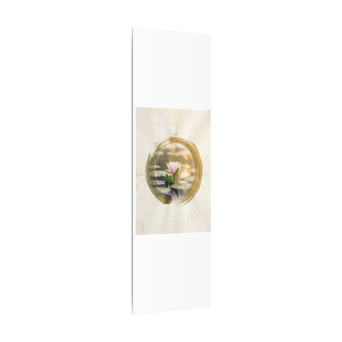 Peaceful Lotus Flower Canvas Art - Enso Zen