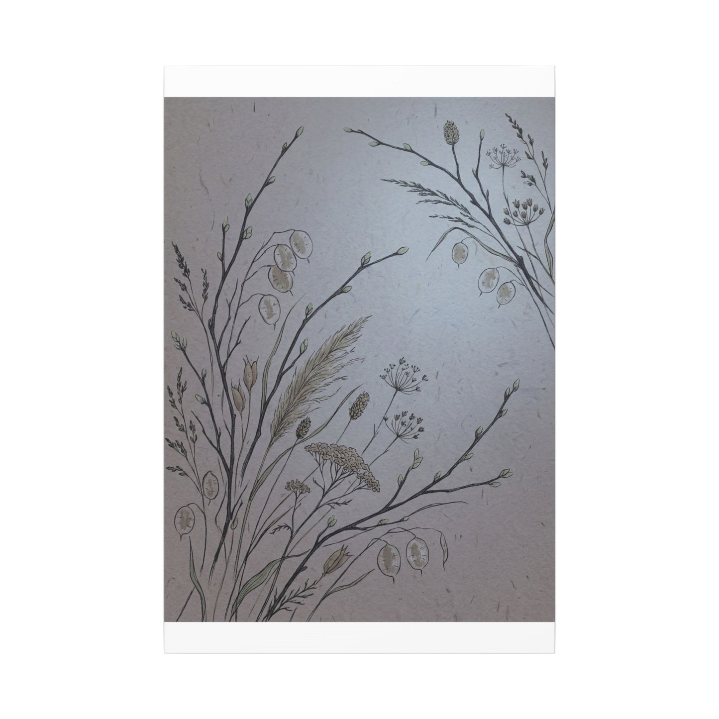 Spring Dried Flowers Japanese Pattern Canvas Art | Cozy Decor