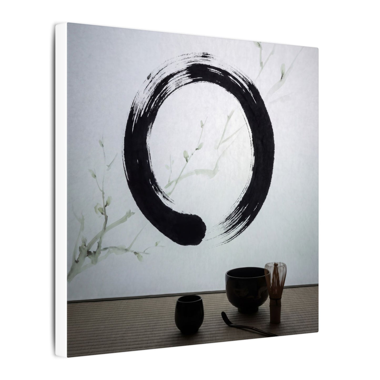 Tea Ceremony Enso Canvas Art | Peaceful Zen Art