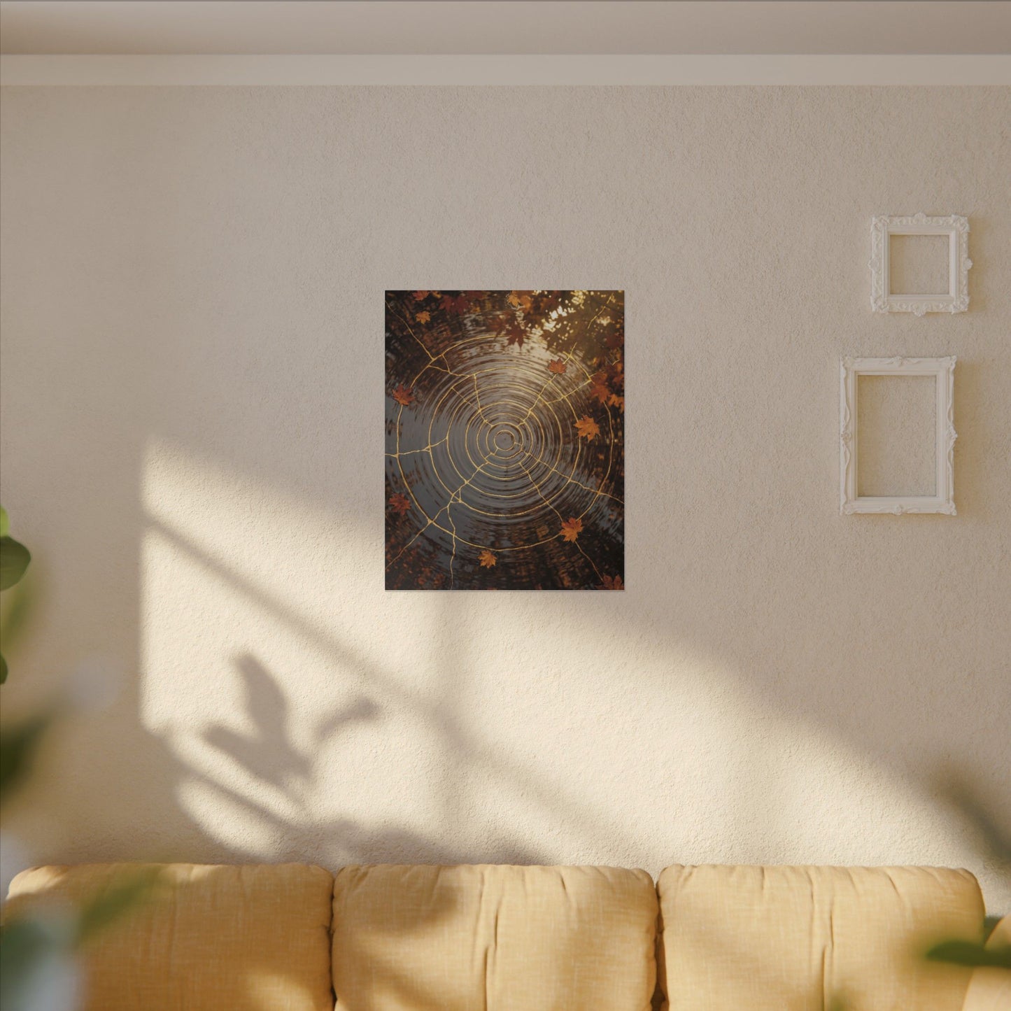 Artful Water Ripple Canvas Art - Gold Vein Kintsugi