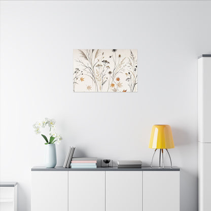 Dawn Dried Flowers Canvas Art - Japandi Kanso