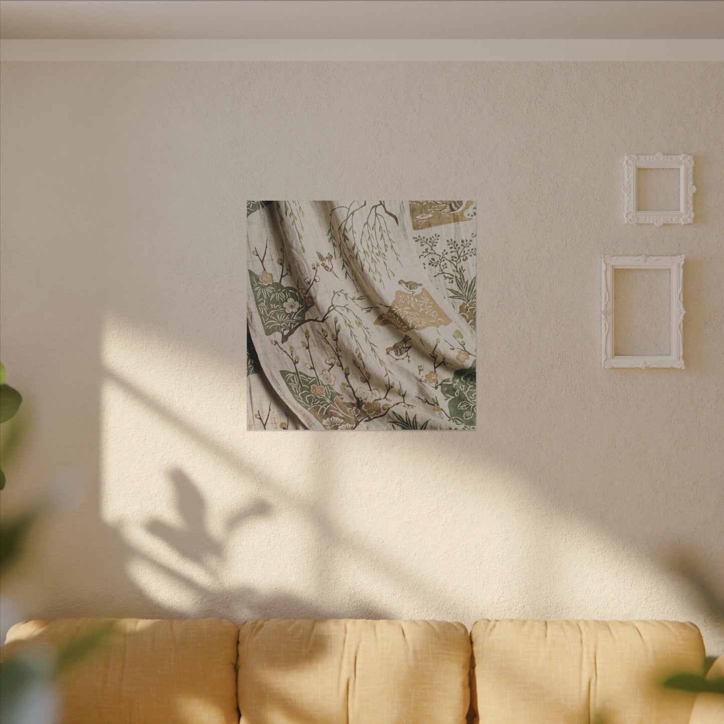 Silk Drape Canvas Art | Spring Japandi Japanese Pattern Art