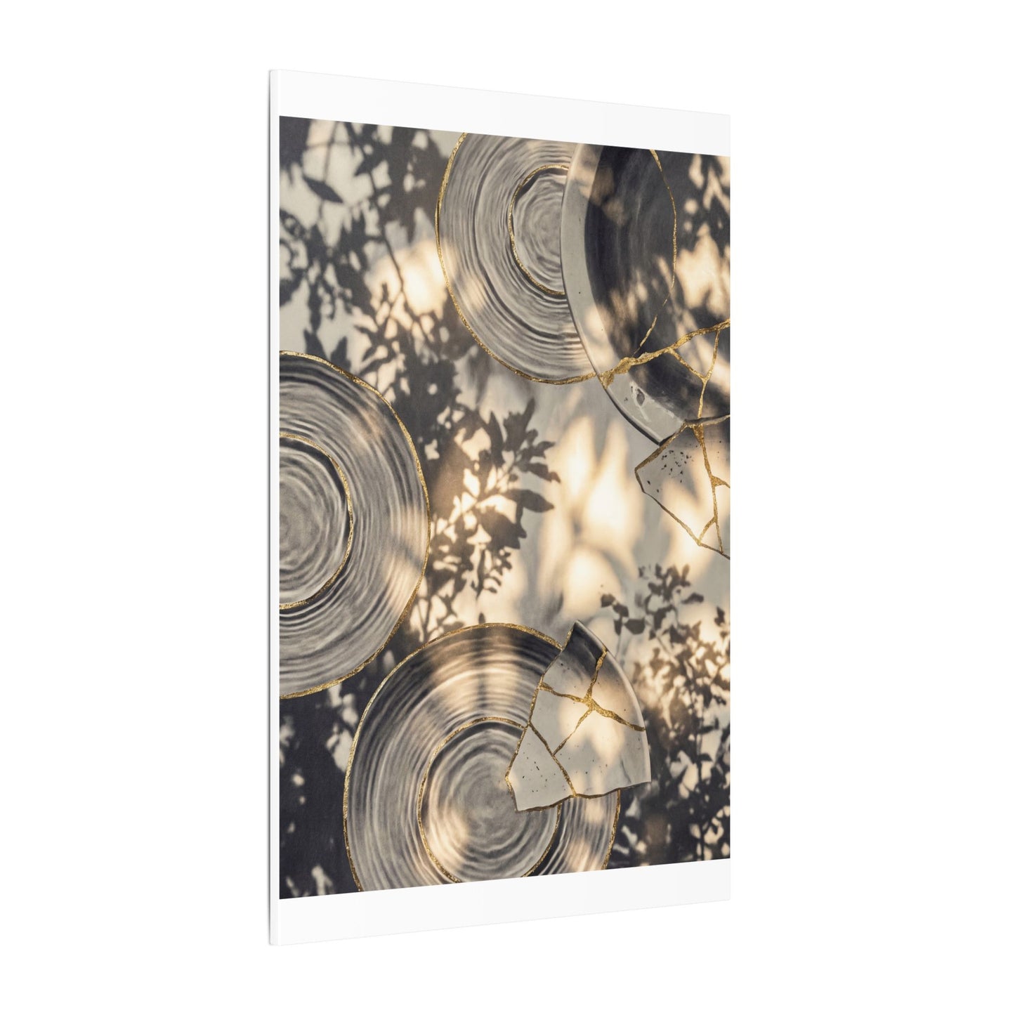 Healing Water Ripple Canvas Art - Gold Vein Kintsugi