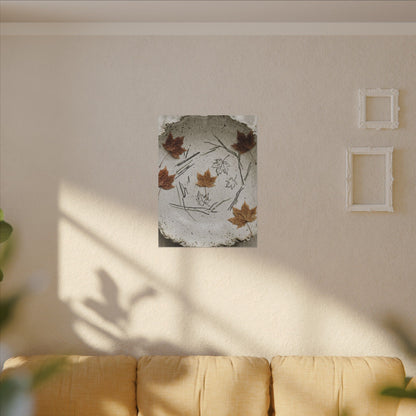 Ceramic Bowl Autumn Canvas Art | Japandi Elegant Design