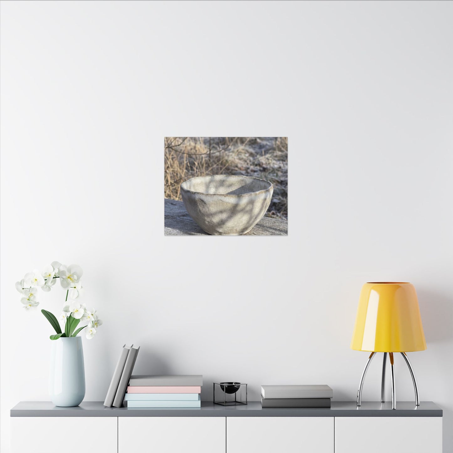 Dappled Ceramic Bowl Canvas Art - Japandi Fukinsei