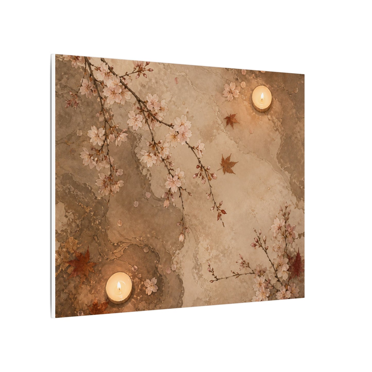 Cherry Blossom Canvas Art | Autumn Japandi Japanese Pattern Art
