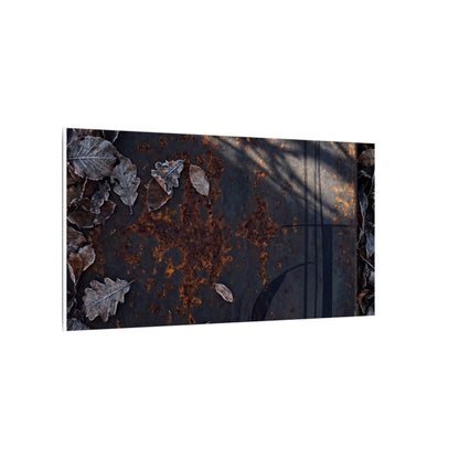 Shibui Rust Patina Canvas Art - Dark Japandi Charcoal Ink