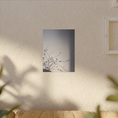 Japandi Shadow Play in Dawn | Japanese Pattern Canvas Art