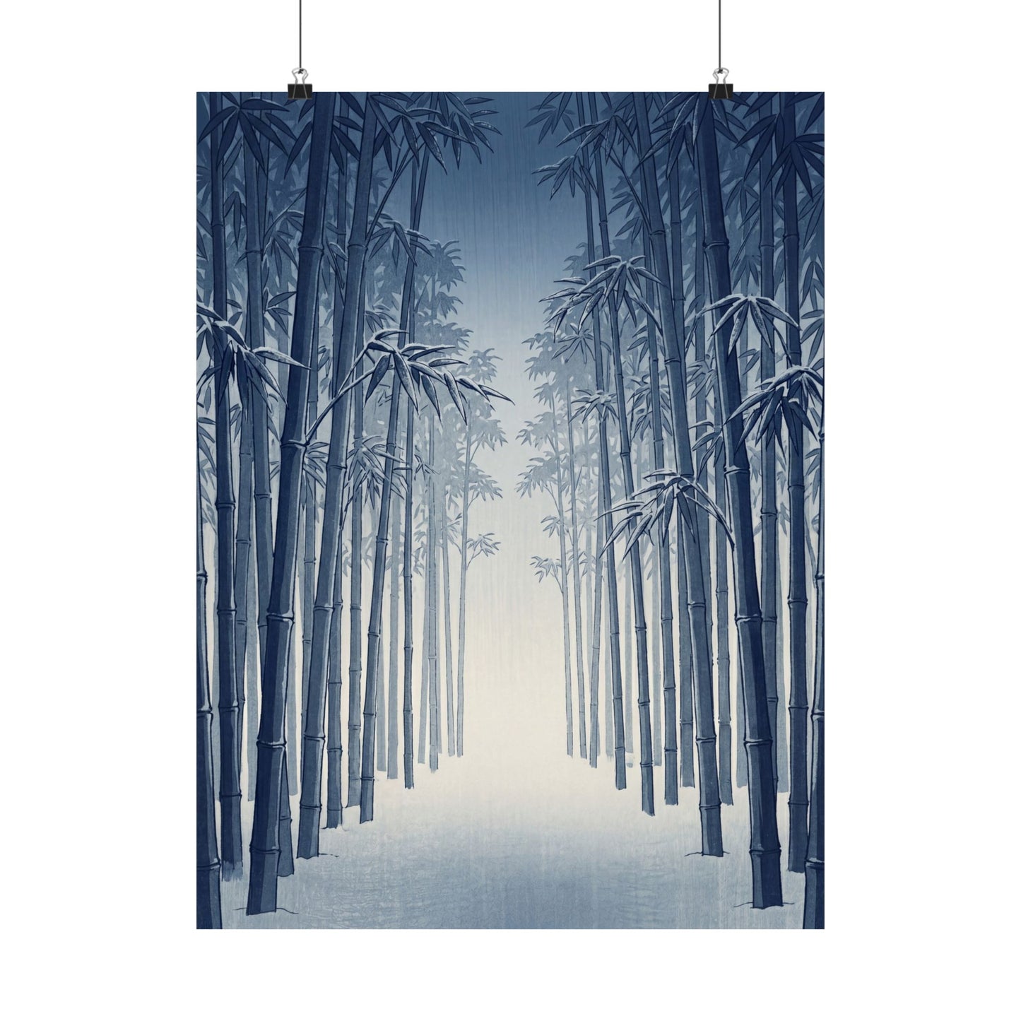 Seijaku Bamboo Grove Wall Art Print - Zen Ukiyo E Inspired