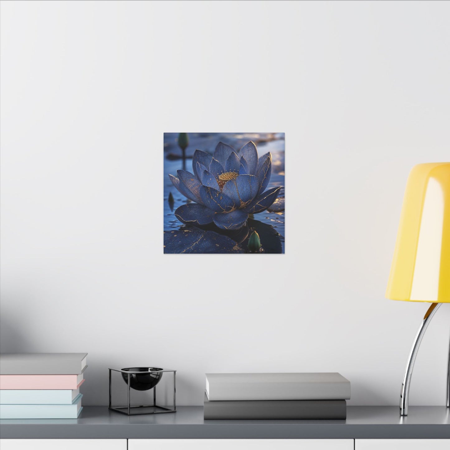 Kintsugi Lotus Flower in Dawn | Broken Beauty Canvas Art
