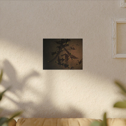 Calligraphy Shadow Zen Canvas Art | Bold Dark Japandi Art