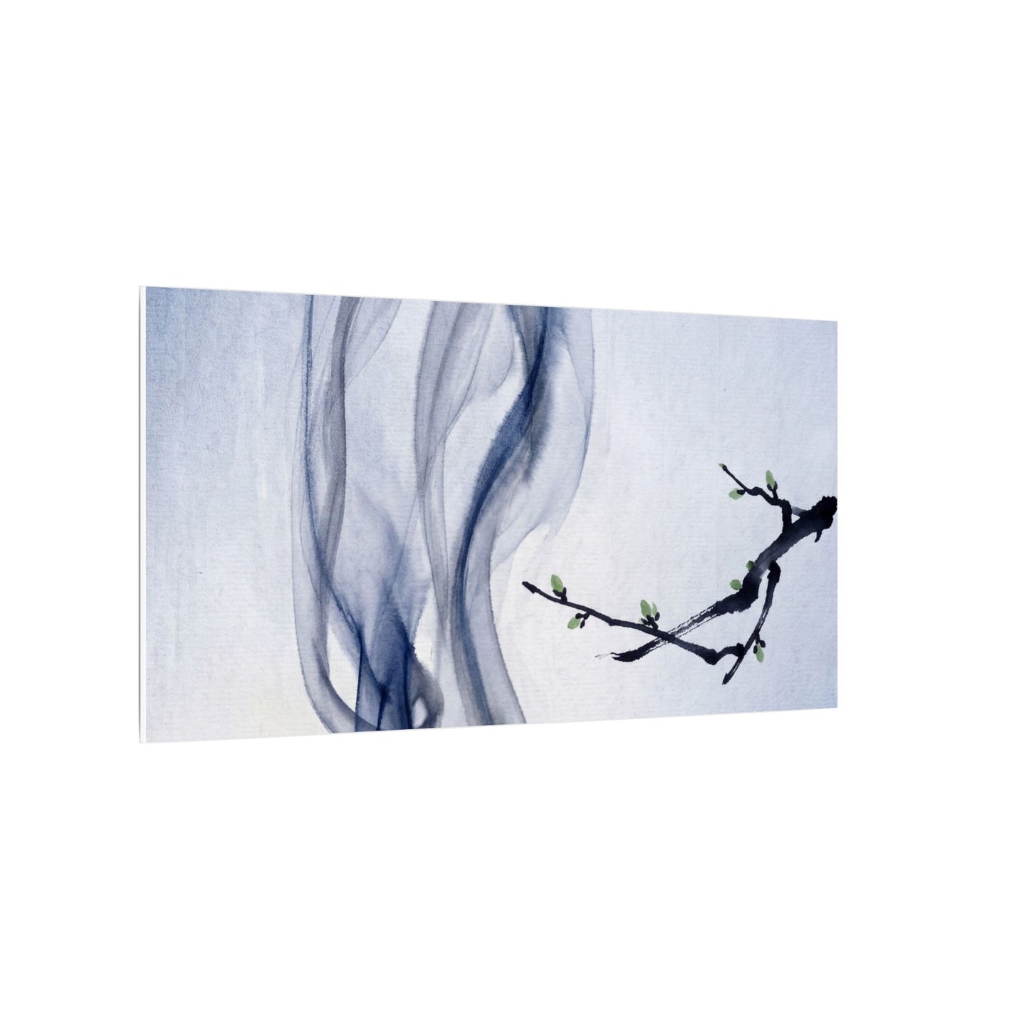 Incense Smoke Spring Canvas Art | Zen Tranquil Design