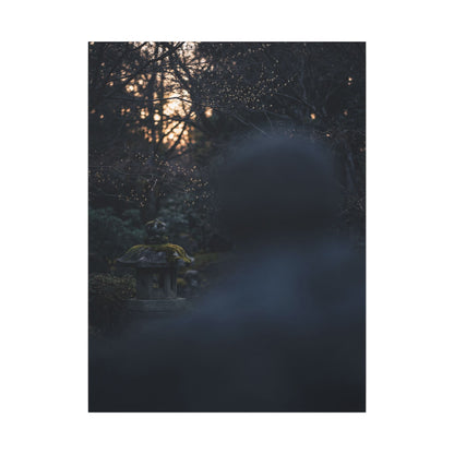 Spring Stone Lantern Moody Minimal Canvas Art | Bold Decor