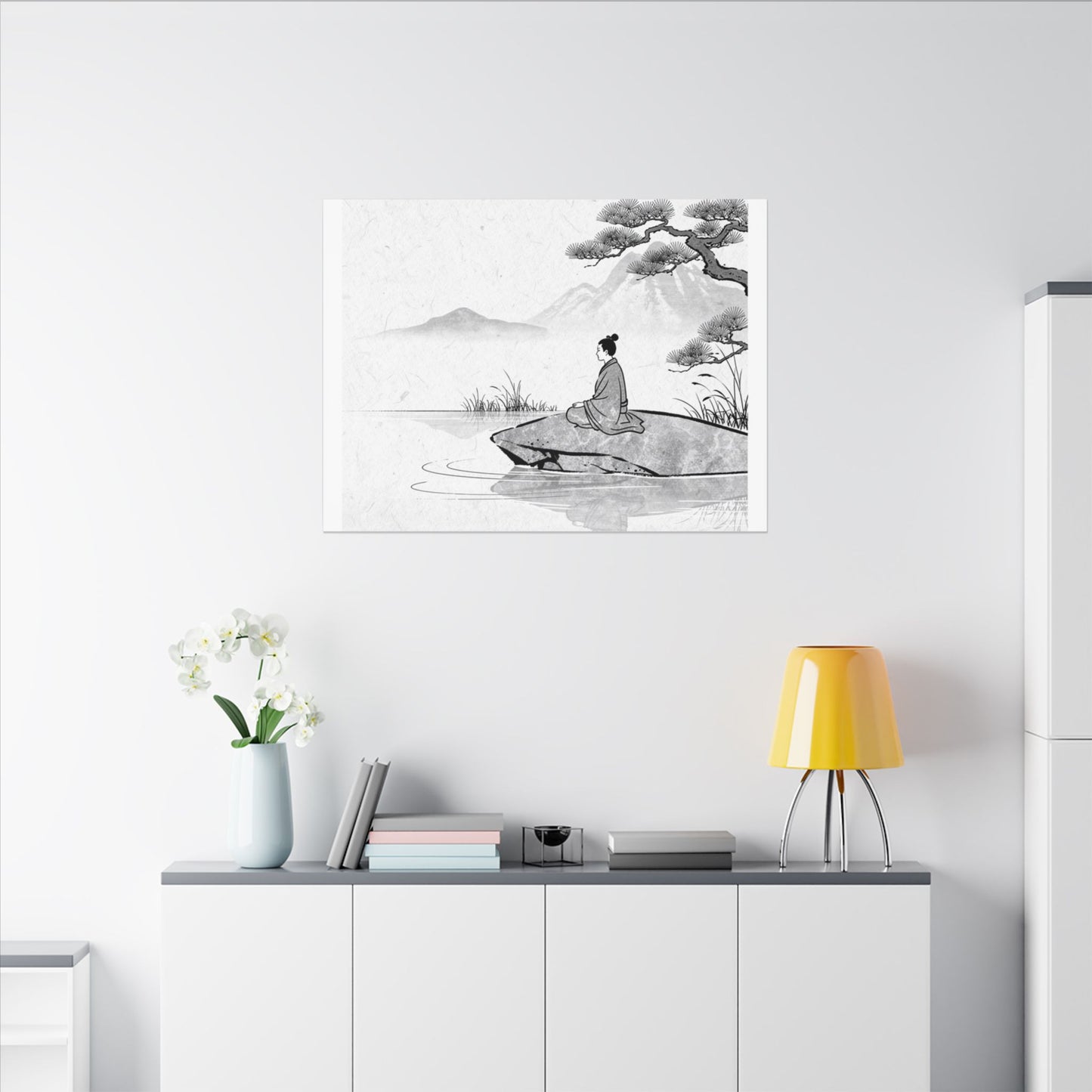Meditation Harmonious Zen Ukiyo-e Canvas Art