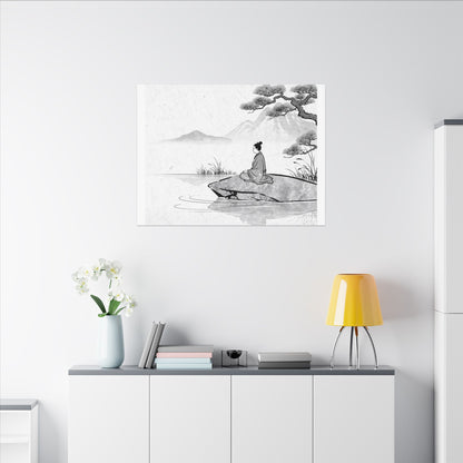 Meditation Harmonious Zen Ukiyo-e Canvas Art