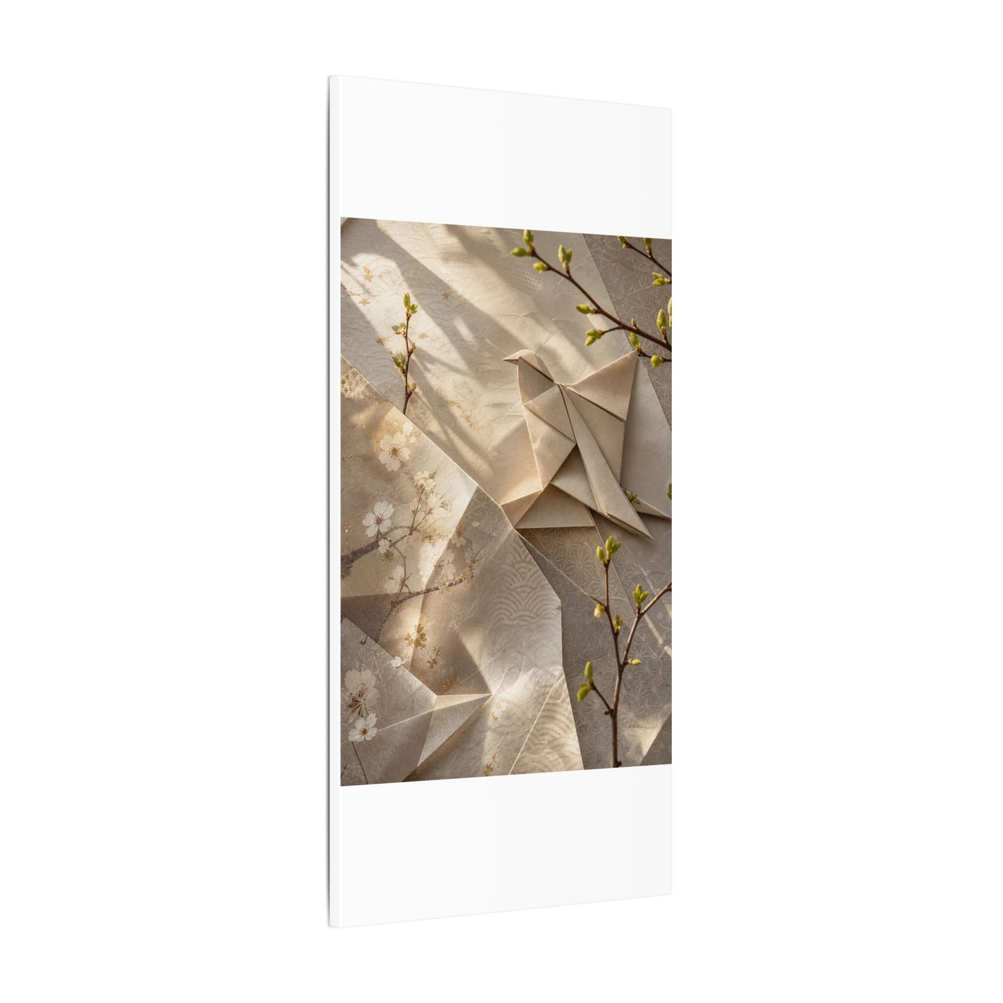 Golden Hour Paper Fold Canvas Art - Japandi Fukinsei