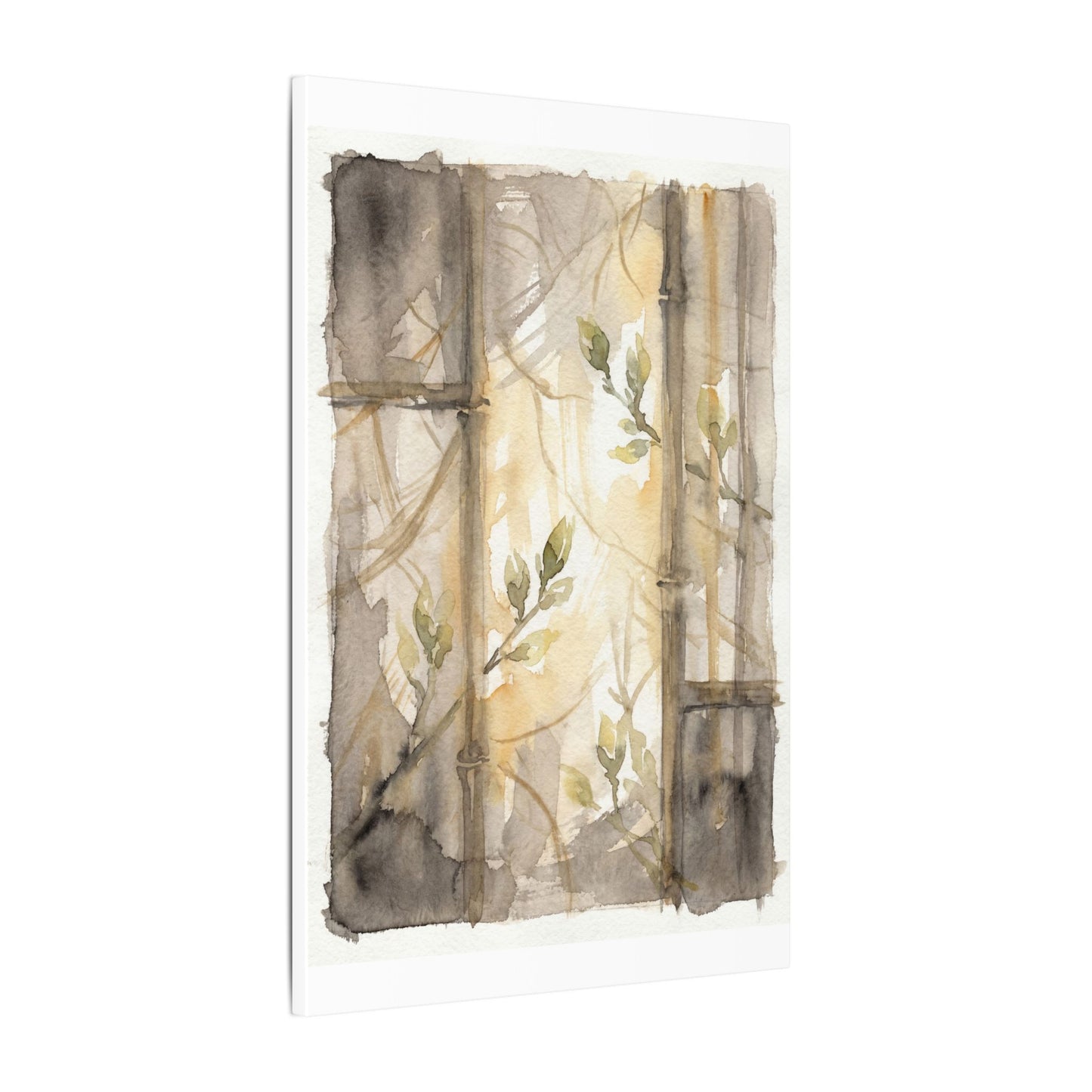Shoji Screen Spring Canvas Art | Japandi Cozy Design