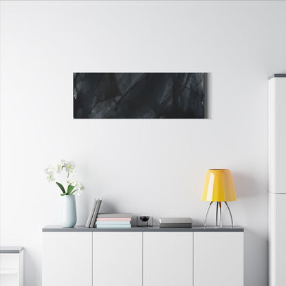 Deep Tones Dark Japandi Charcoal Canvas Art