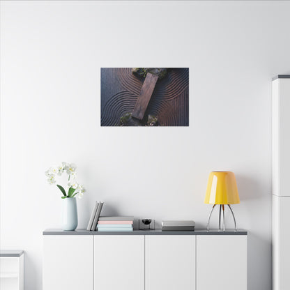 Spring Rock Garden Moody Minimal Canvas Art | Atmospheric Decor