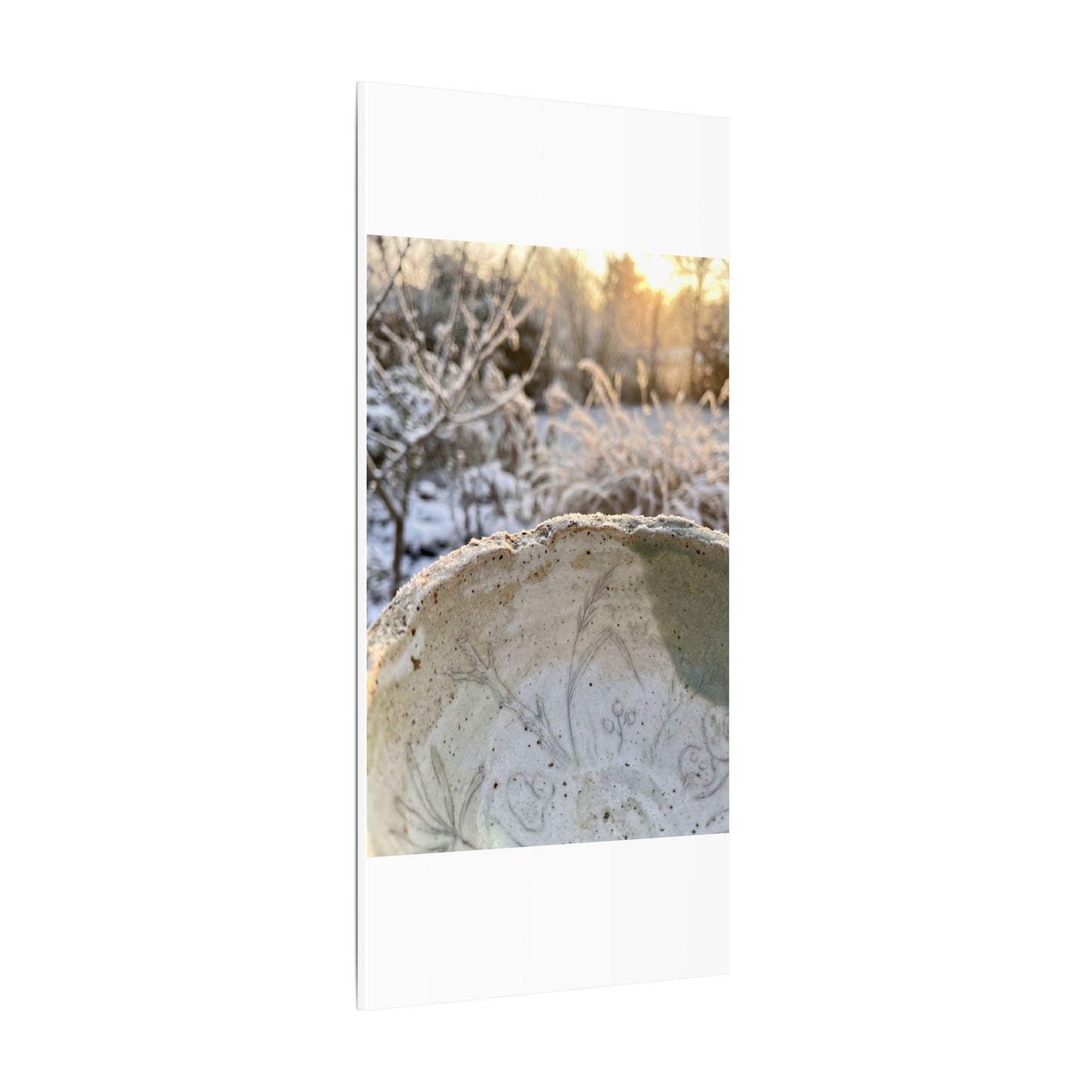 Ceramic Bowl Canvas Art | Winter Japandi Minimal Line Art
