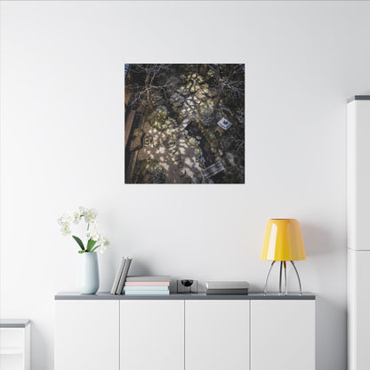 Moonlit Garden Japanese Pattern Canvas Art | Elegant Japandi Art