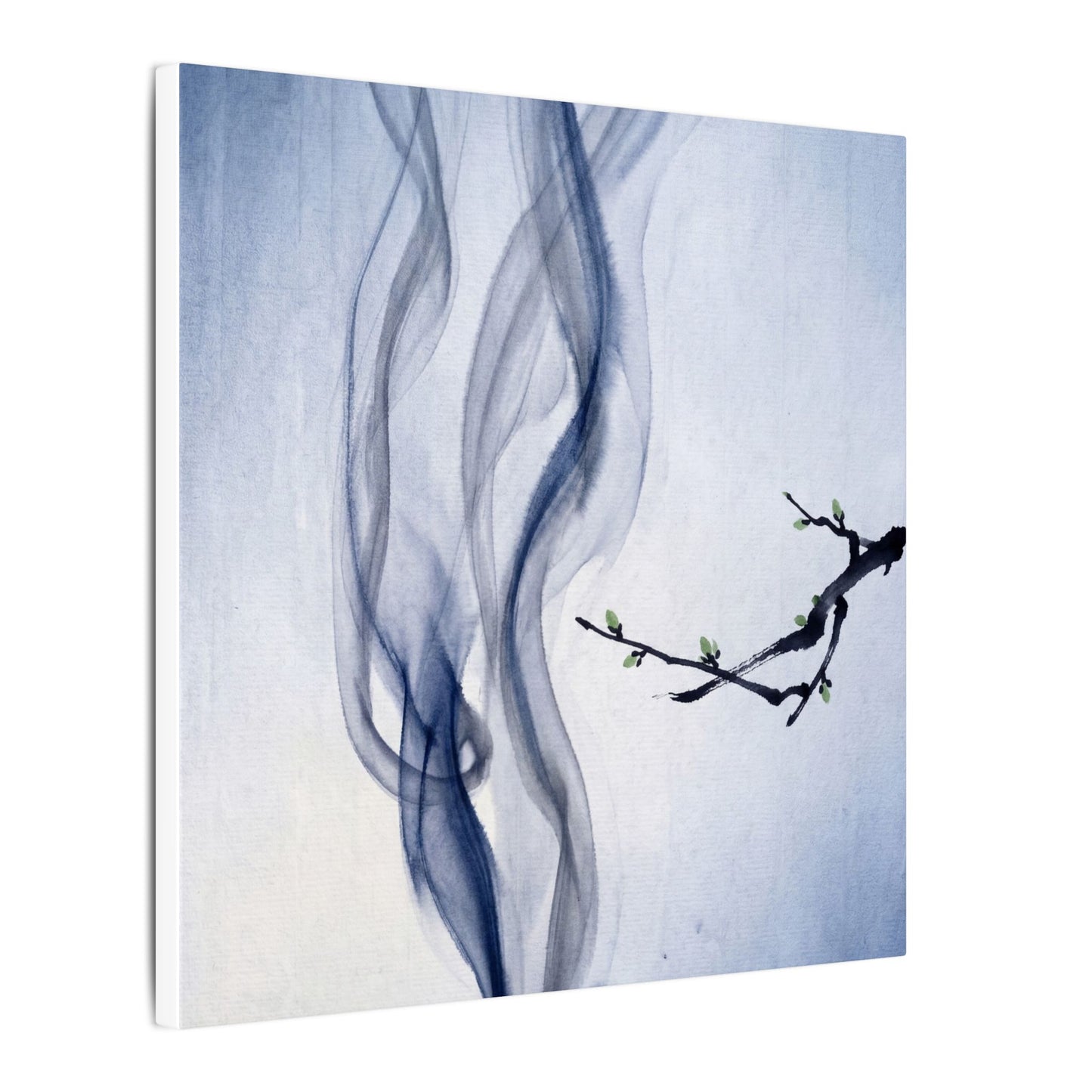 Incense Smoke Spring Canvas Art | Zen Tranquil Design
