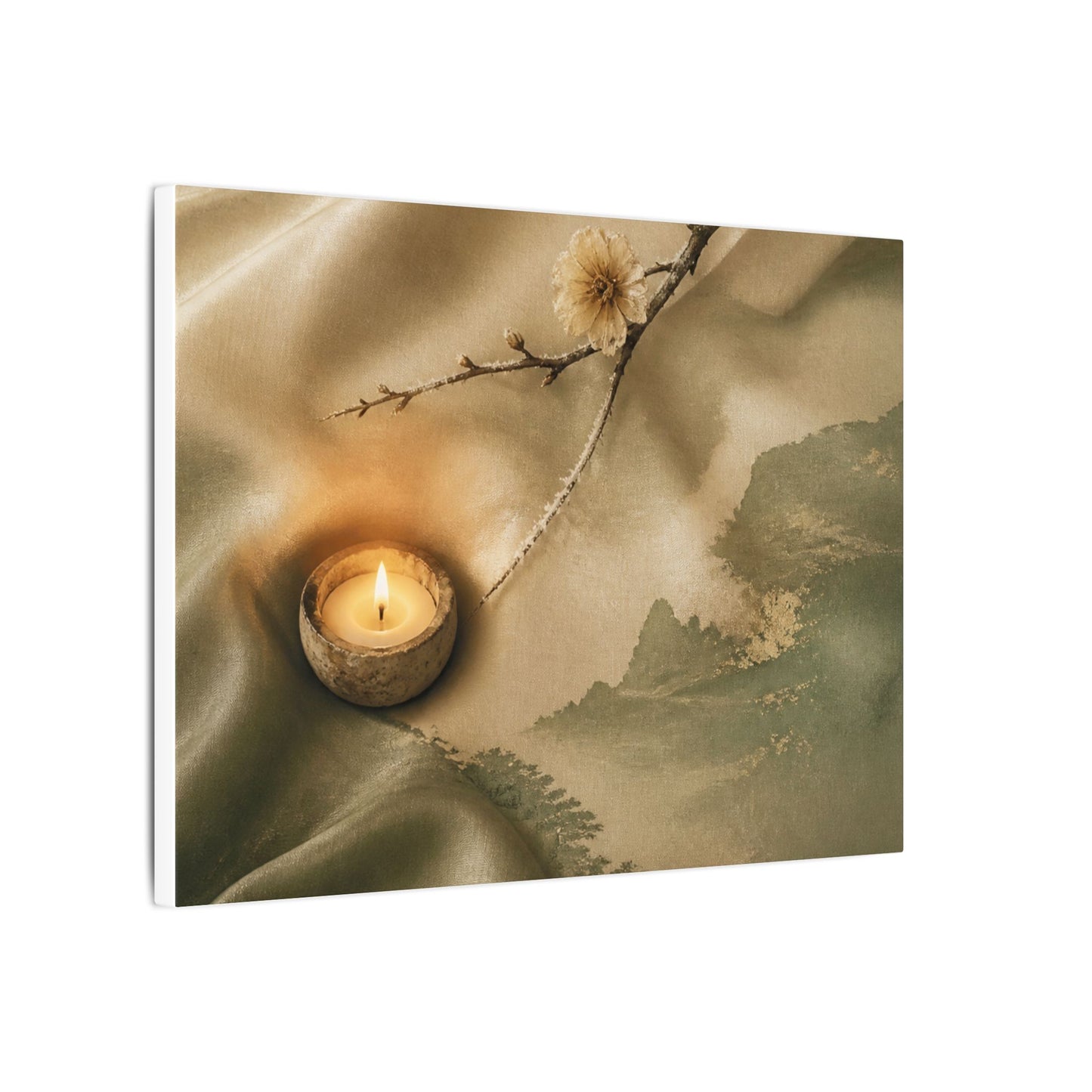Silk Drape Japanese Pattern Canvas Art | Warm Japandi Art