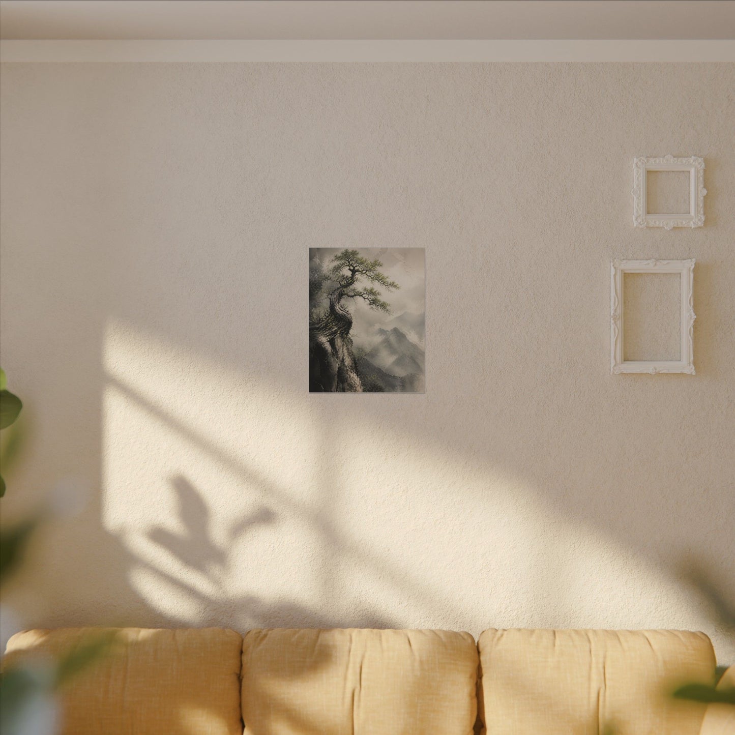 Spring Pine Tree Watercolor Canvas Art | Warm Decor