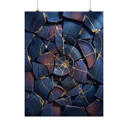 Winter Broken Pottery Gold Repair Wall Art Print | Resilient Decor