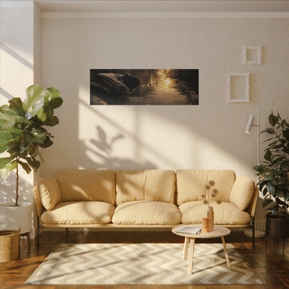 Winter Koi Pond Shadow Zen Canvas Art | Bold Decor