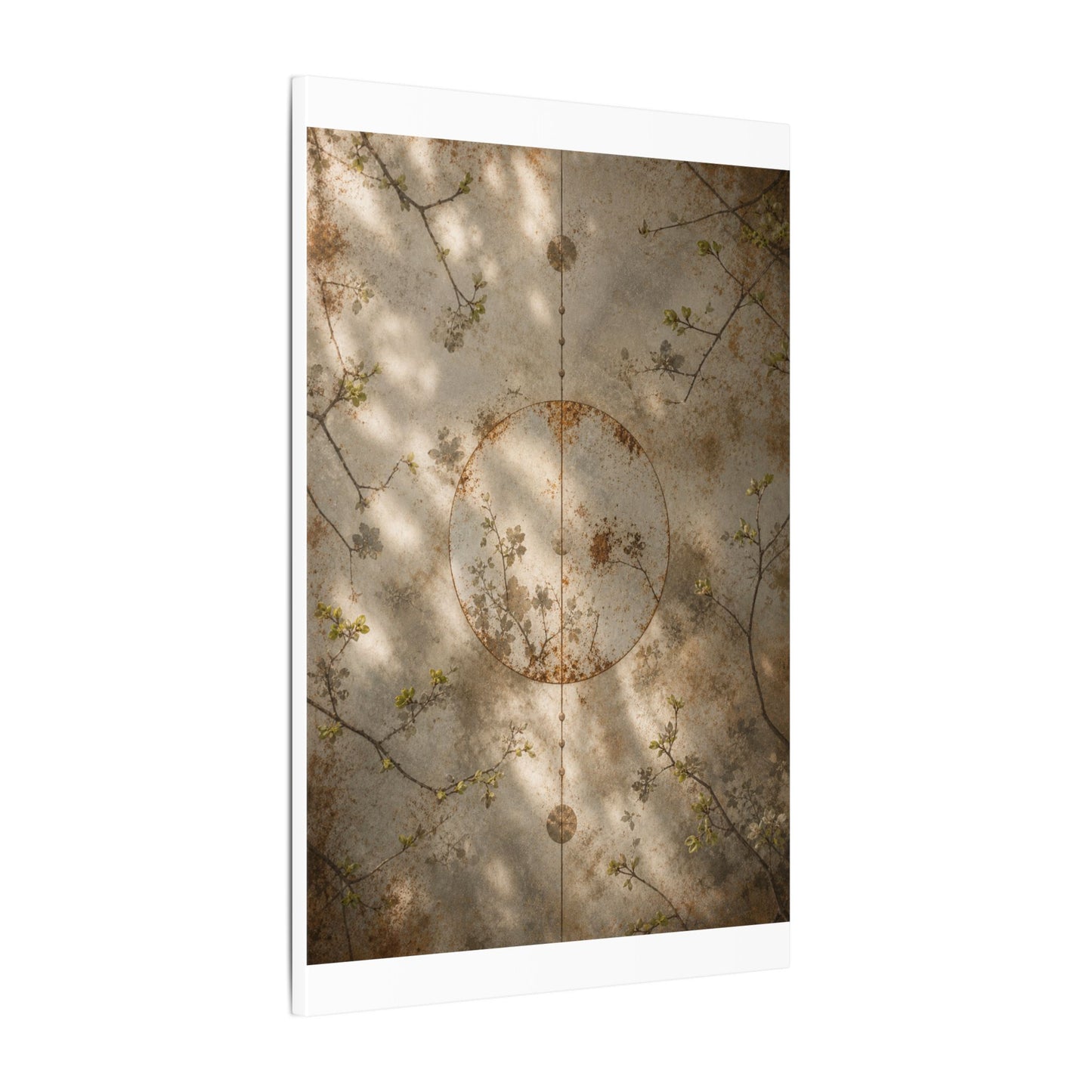 Japandi Rust Patina in Dappled | Japanese Pattern Canvas Art