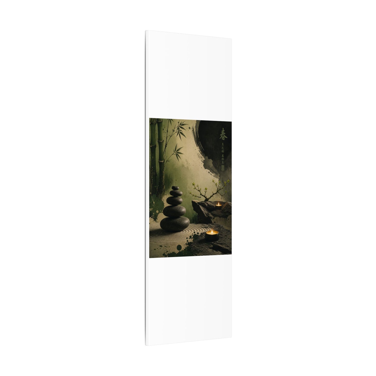 River Stones Spring Canvas Art | Zen Contemplative Design